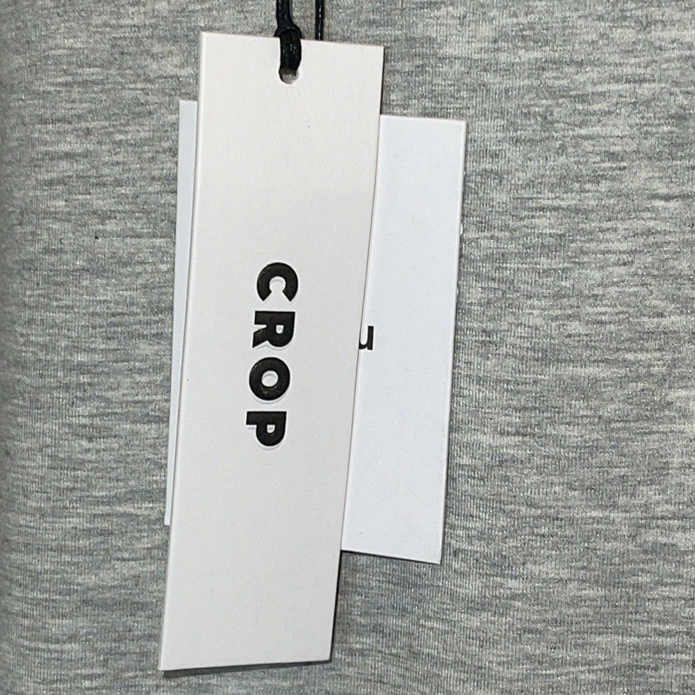 NWT BE YOU GRAY CROPPED CURLED RAW EDGES SWEATSHIRT Sz. L - Picture 6 of 11